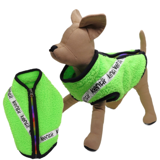 ダウンショルダーボアベスト・ネオングリーン